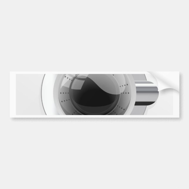 Pegatina Para Coche Lavadora blanca (Frente)