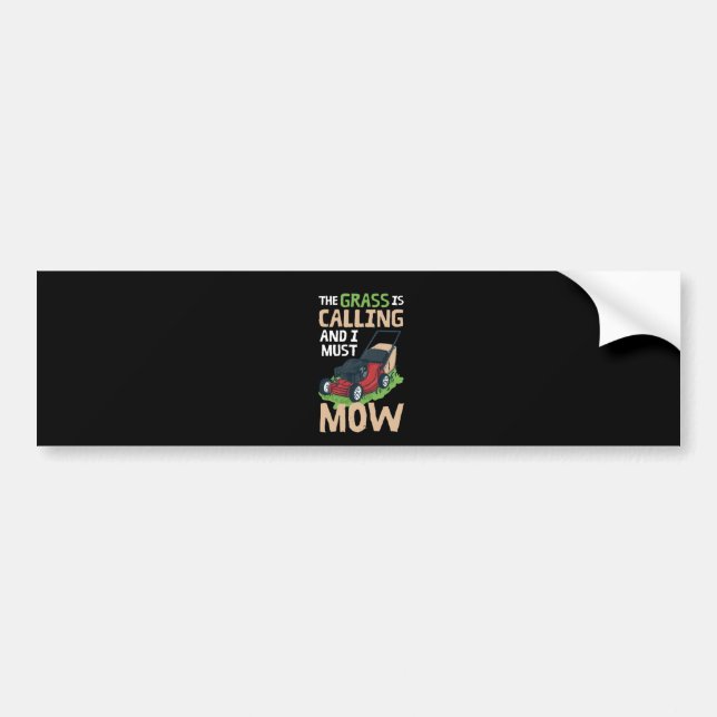 Pegatina Para Coche Lawn Mower Lawn Care (Frente)