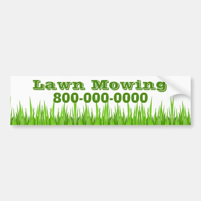 Pegatina Para Coche Lawn Mowing Business (Frente)