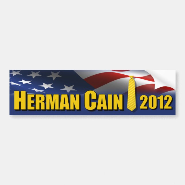 Pegatina Para Coche Lazo 2012 del amarillo de Herman Caín (Frente)