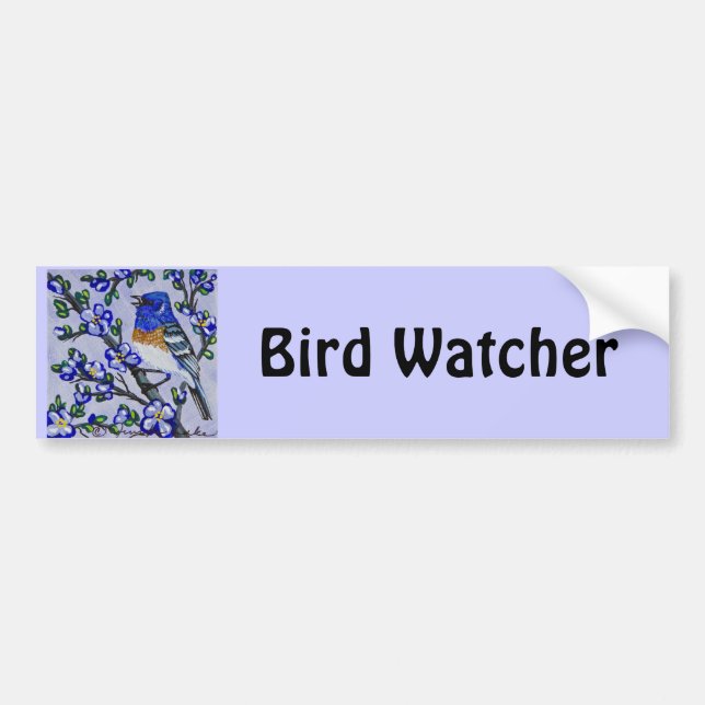Pegatina Para Coche Lazuli Bunting (Frente)