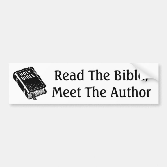 Pegatina Para Coche Lea la biblia; Encuentre al autor (Frente)