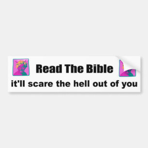 Pegatina Para Coche Lea la biblia que asustará fuera de usted