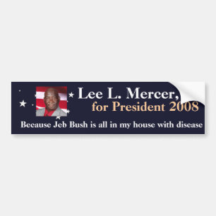 Pegatina Para Coche Lee L. Mercer, Jr. para el presidente 2016