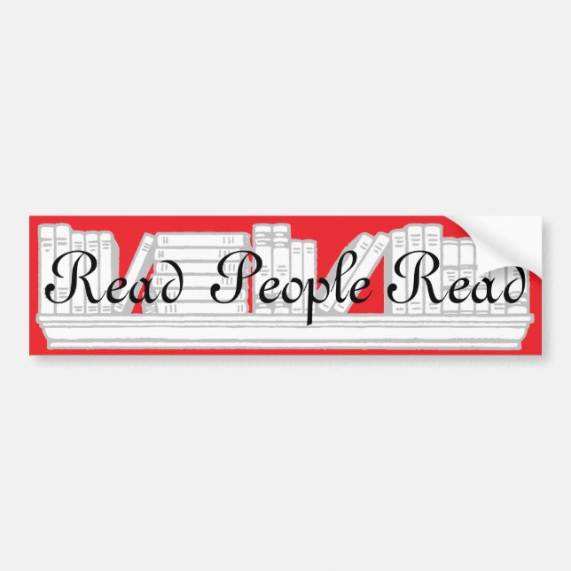 Pegatina Para Coche Leer personas leer rojo (Frente)