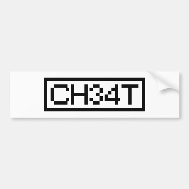 PEGATINA PARA COCHE LEET CHEAT (Frente)