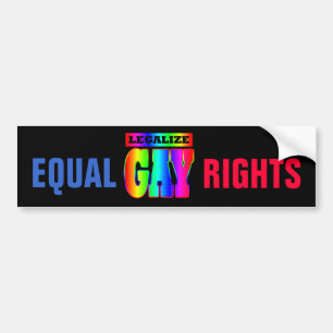 PEGATINA PARA COCHE LEGALICE LAS DERECHAS IGUALES DEL GAY