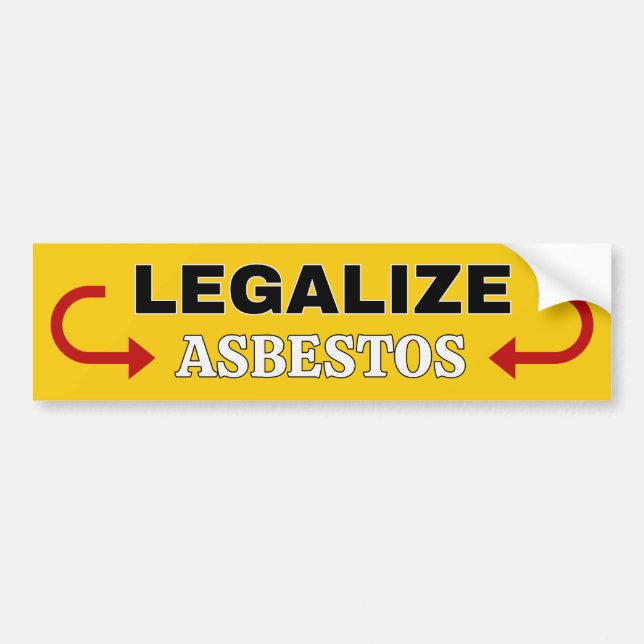 Pegatina Para Coche Legalizar el amianto (Frente)