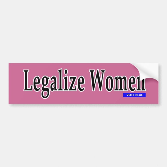 Pegatina Para Coche Legalizar mujeres (Frente)