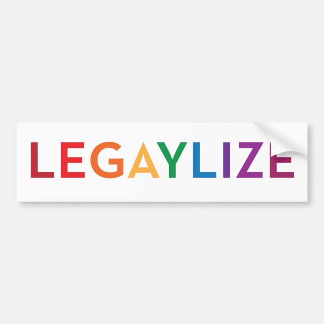 Pegatina Para Coche Legaylize (igualdad del matrimonio homosexual de (Frente)