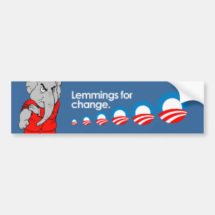 Pegatina Para Coche Lemings para el cambio Bumpersticker
