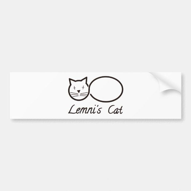 Pegatina Para Coche lemniscata el gato de lemni (Frente)