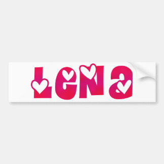 Pegatina Para Coche Lena en los corazones