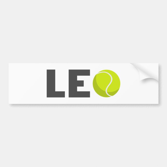 Pegatina Para Coche Leo Tennis (Frente)