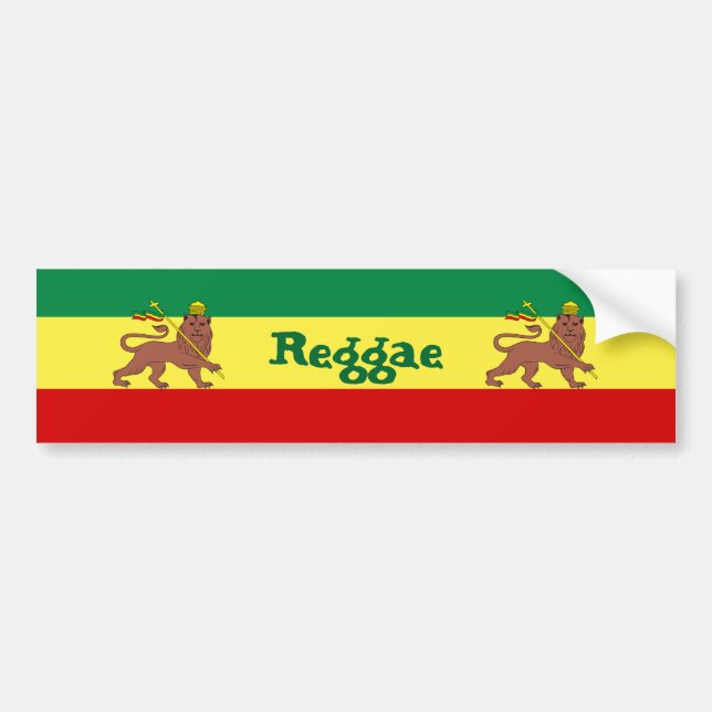 Pegatina Para Coche León del reggae de Rasta de Judah (Frente)