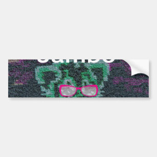 Pegatina Para Coche León verde con gafas rosas "Hakuna Matata" Arte