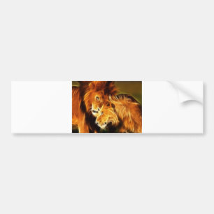Pegatina Para Coche Leones en amor