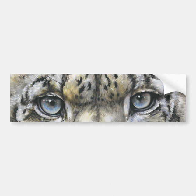 Pegatina Para Coche Leopardo de la nieve (Frente)