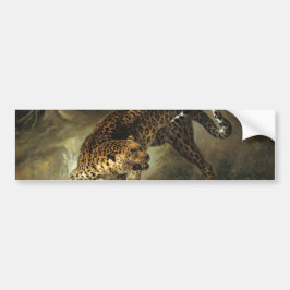 Pegatina Para Coche Leopardo salvaje feroz (por Jean-Baptiste Oudry)