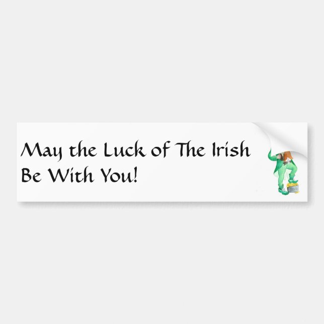 Pegatina Para Coche Leprechaun Bumper Sticker (Frente)