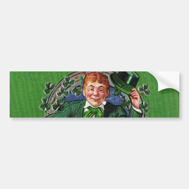 Pegatina Para Coche Leprechaun Bumper Sticker (Frente)