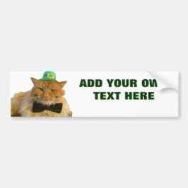 Pegatina Para Coche Leprechaun Cat con su texto