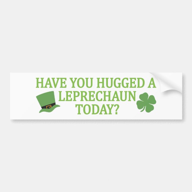 Pegatina Para Coche Leprechaun Hug bumpersticker (Frente)