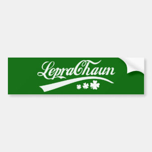 Pegatina Para Coche Leprechaun St Patricks Day Shamrock irlandés