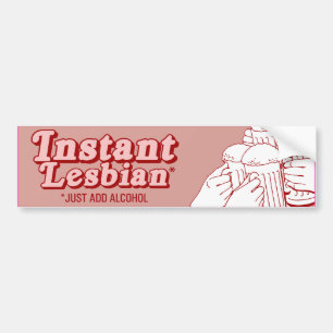 Pegatina Para Coche LESBIANA INSTANTÁNEA SOLO AÑADA ALCOHOL -.png