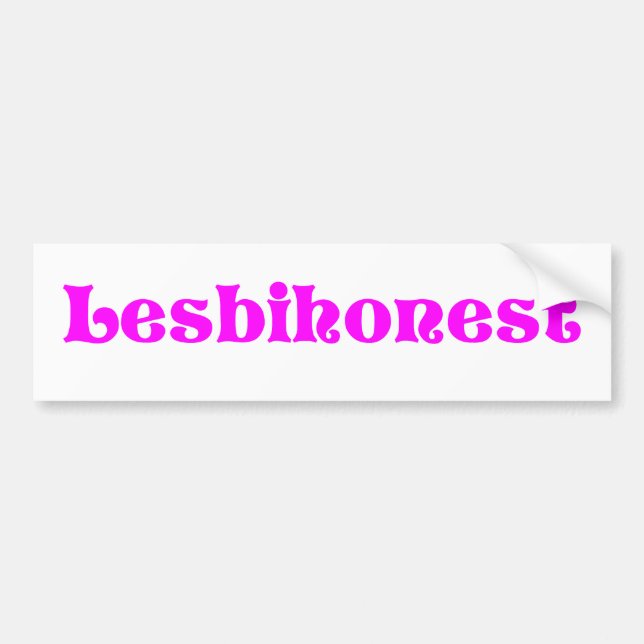 Pegatina Para Coche Lesbihonest (Frente)