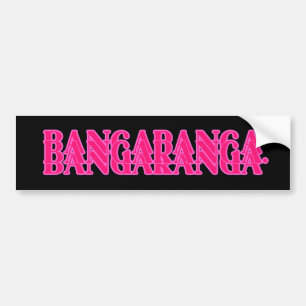Pegatina Para Coche Letra de la canción Bangaranga (Rosa caliente)