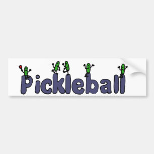 Pegatina Para Coche Letras divertidas de Pickleball con las salmueras