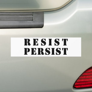 Pegatina Para Coche letras negras "resistentes a persistir" - fondo bl