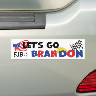 Pegatina Para Coche LETS GO BRANDON with TRUMP Hair