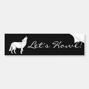 Pegatina Para Coche Let's Howl Coyote Thunder_Cove