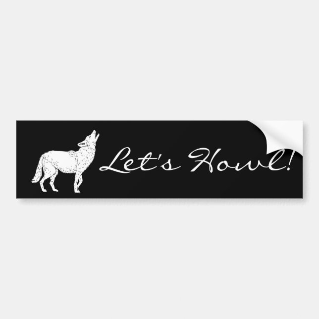 Pegatina Para Coche Let's Howl Coyote Thunder_Cove (Frente)