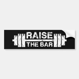 Pegatina Para Coche Levantar El Bar, Barbell - Inspirador De Entrenami