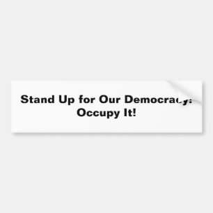 Pegatina Para Coche Levántate por nuestra democracia — ¡Occupy It!