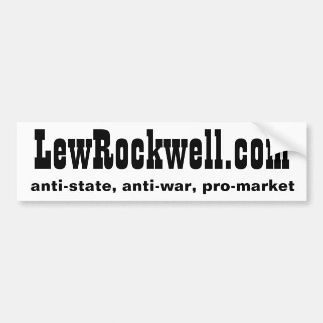 Pegatina Para Coche LewRockwell.com, anti-estado, anti-guerra, pro-mer (Frente)