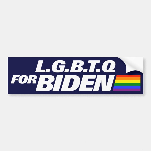 Pegatina Para Coche LGBT Para Biden 2024 (Frente)