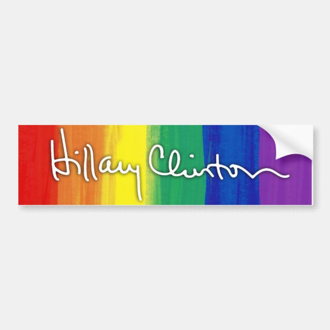 Pegatina Para Coche LGBT para Hillary Clinton (Frente)