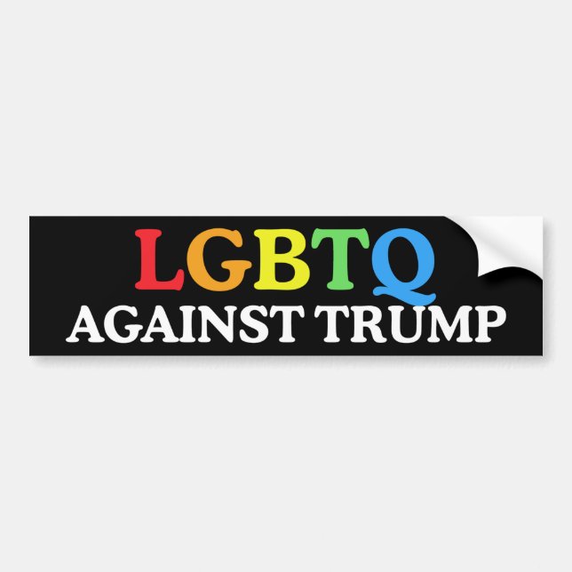 Pegatina Para Coche LGBTQ contra Trump Biden 2024 (Frente)