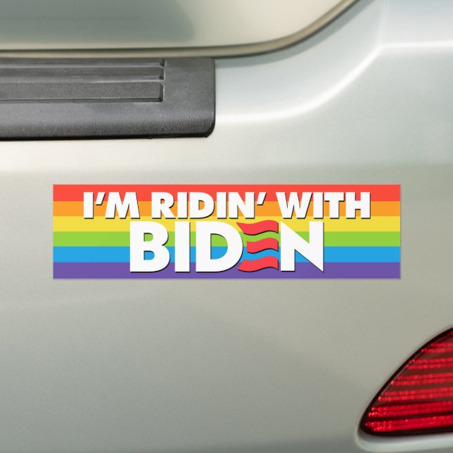 Pegatina Para Coche LGBTQ Estoy yendo con Biden 2024 (en coche)