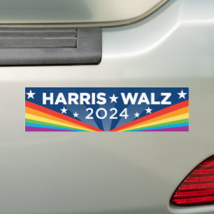 Pegatina Para Coche LGBTQ Harris Walz 2024