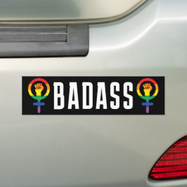 Pegatina Para Coche LGBTQIA Feminista de Badass