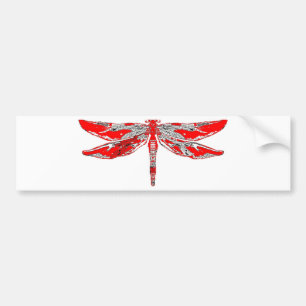 Pegatina Para Coche Libélula roja