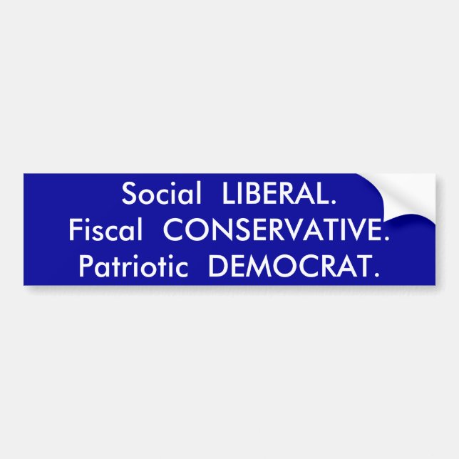 Pegatina Para Coche LIBERAL.Fiscal social CONSERVATIVE.Patriotic… (Frente)