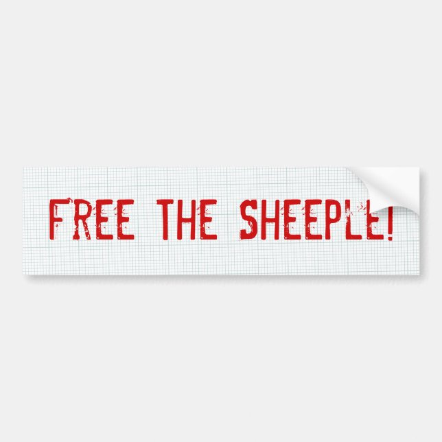 Pegatina Para Coche ¡Libere el Sheeple! (Frente)