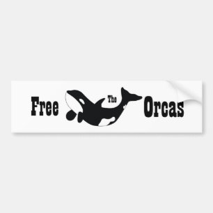 Pegatina Para Coche Libere las orcas