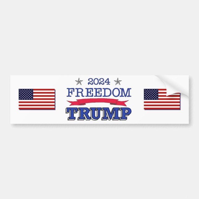 PEGATINA PARA COCHE LIBERTAD DE TRUMP 2024 (Frente)